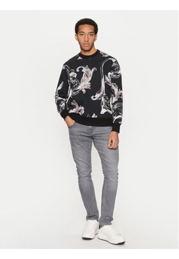 Versace Jeans Couture Bluza 78GAI3R0 Czarny Regular Fit. Kolor: czarny. Materiał: bawełna