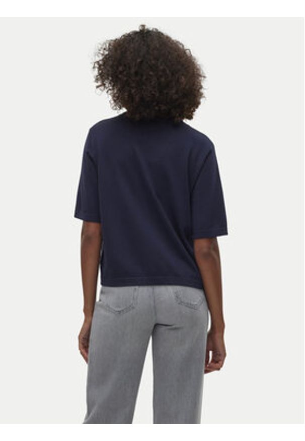 Vero Moda Sweter Silje 10320460 Granatowy Oversize. Kolor: niebieski. Materiał: wiskoza