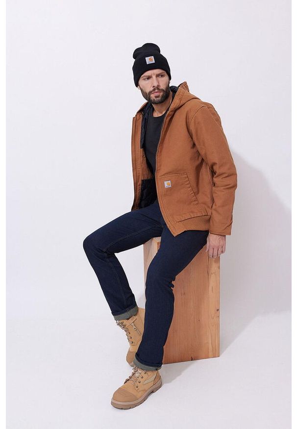 Kurtka męska zimowa Carhartt Washed Duck Active Jacket. Kolor: brązowy. Sezon: zima