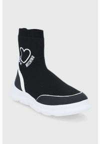 Love Moschino Buty kolor czarny na płaskiej podeszwie. Nosek buta: okrągły. Kolor: czarny. Materiał: guma. Obcas: na płaskiej podeszwie #4