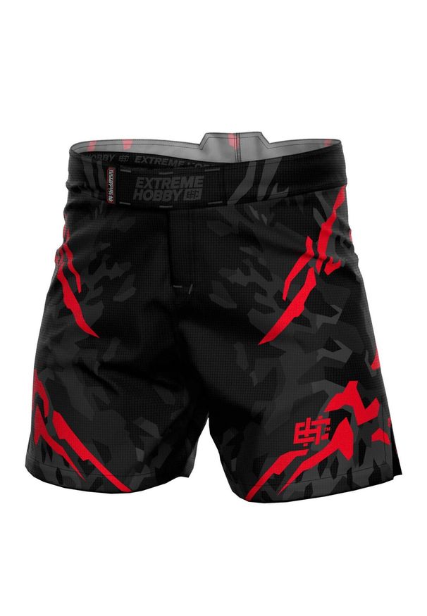 Spodenki Sportowe Męskie na trening i siłownię EXTREME HOBBY BLACK PANTHER. Kolor: czarny, czerwony, wielokolorowy. Materiał: poliester, elastan. Sport: fitness