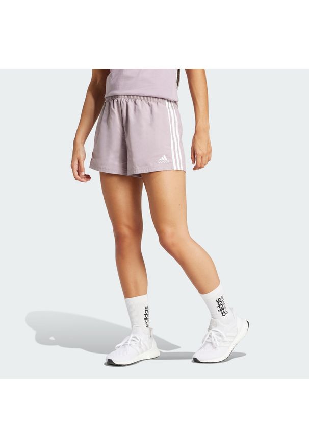Adidas - Essentials 3-Stripes Woven Shorts. Kolor: wielokolorowy, różowy, fioletowy. Materiał: materiał