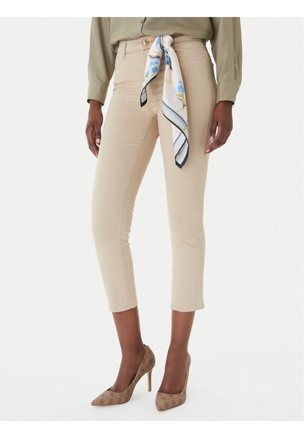 Guess Jeansy W5GA91 W93CM Beżowy Skinny Fit. Kolor: beżowy