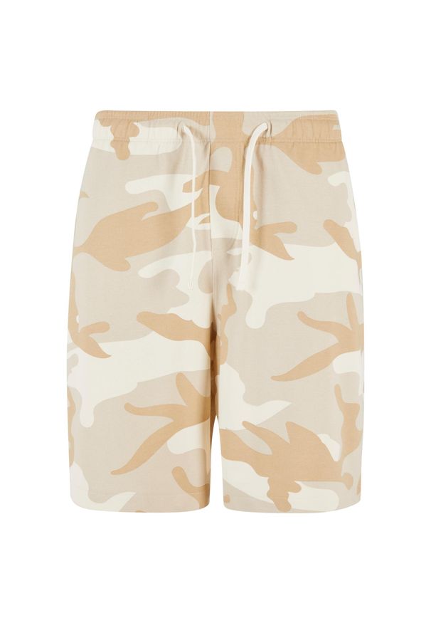 Szorty Urban Classics Easy Camo. Kolor: beżowy. Materiał: poliester, bawełna