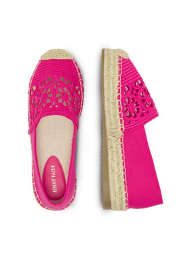 Jenny Fairy Espadryle WSS21119-01 Różowy. Kolor: różowy. Materiał: materiał