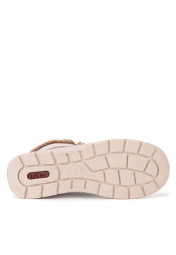 Rieker Trzewiki L7742-62 Beżowy. Kolor: beżowy. Materiał: materiał