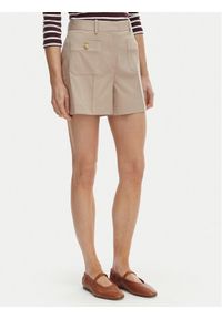 TOMMY HILFIGER - Tommy Hilfiger Szorty materiałowe WW0WW49592 Beżowy Regular Fit. Kolor: beżowy. Materiał: bawełna #1