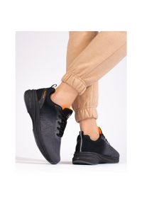 Sportowe buty damskie czarno-szare DK czarne. Kolor: czarny #2