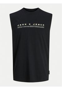 Jack & Jones - Jack&Jones Tank top Charge 12274740 Czarny Relaxed Fit. Kolor: czarny. Materiał: bawełna