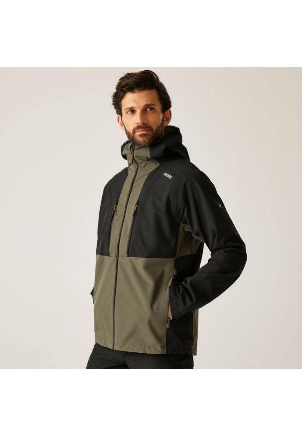 Regatta - Kurtka męska 3 w 1 Sacramento. Kolor: wielokolorowy, brązowy, zielony. Materiał: materiał, puch. Sport: turystyka piesza