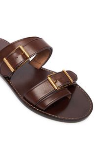 Polo Ralph Lauren Klapki 818P01589003 Brązowy. Kolor: brązowy. Materiał: skóra #6