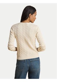 Lauren Ralph Lauren - LAUREN RALPH LAUREN Sweter 200P14039003 Kremowy Regular Fit. Kolor: kremowy. Materiał: bawełna #8