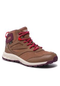 Jack Wolfskin Sneakersy Woodland Texapore Mid K 4042152 Brązowy. Kolor: brązowy. Materiał: materiał