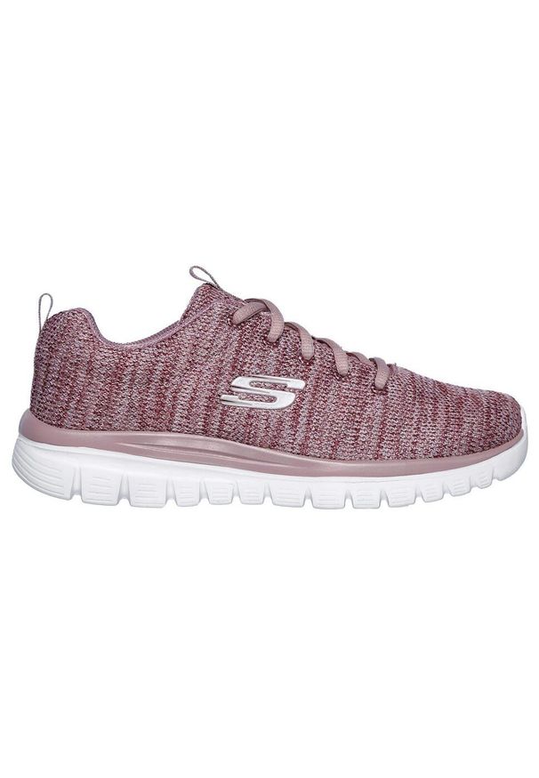 skechers - Buty do chodzenia damskie Skechers Twisted Fortune. Zapięcie: sznurówki. Kolor: brązowy. Materiał: materiał, syntetyk, tkanina. Szerokość cholewki: normalna. Sport: turystyka piesza