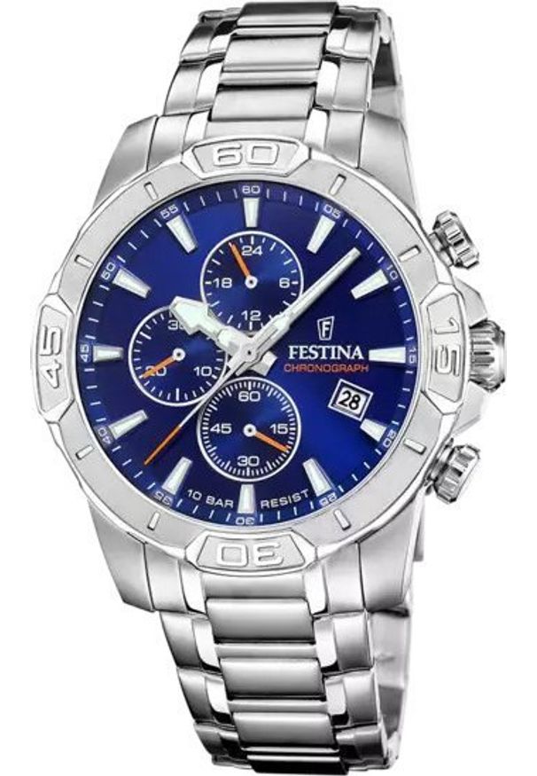 Zegarek Festina Zegarek męski Festina F20704-2 srebrny. Kolor: srebrny