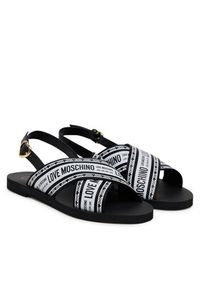 Love Moschino - LOVE MOSCHINO Sandały San Lod Micro20 JA16142G0MIX200A Czarny. Kolor: czarny. Materiał: materiał #2