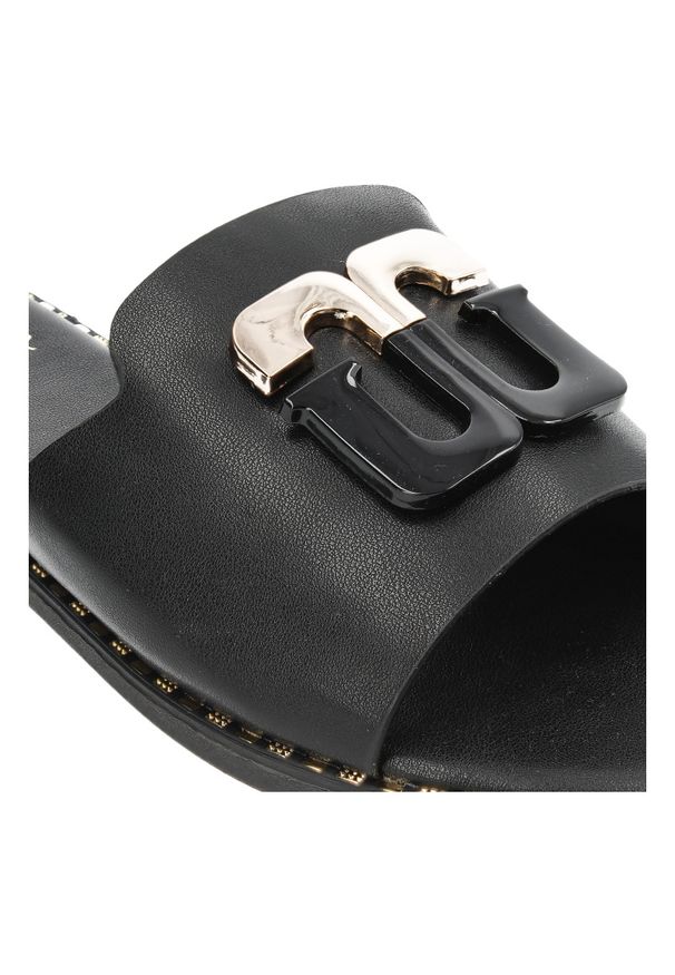 Czarne Klapki Givana Stylowe Obuwie Damskie. Okazja: na co dzień. Kolor: czarny. Materiał: skóra. Sezon: lato. Styl: elegancki