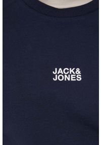 Jack & Jones bluza męska kolor granatowy gładka. Kolor: niebieski. Materiał: dzianina. Wzór: gładki #5