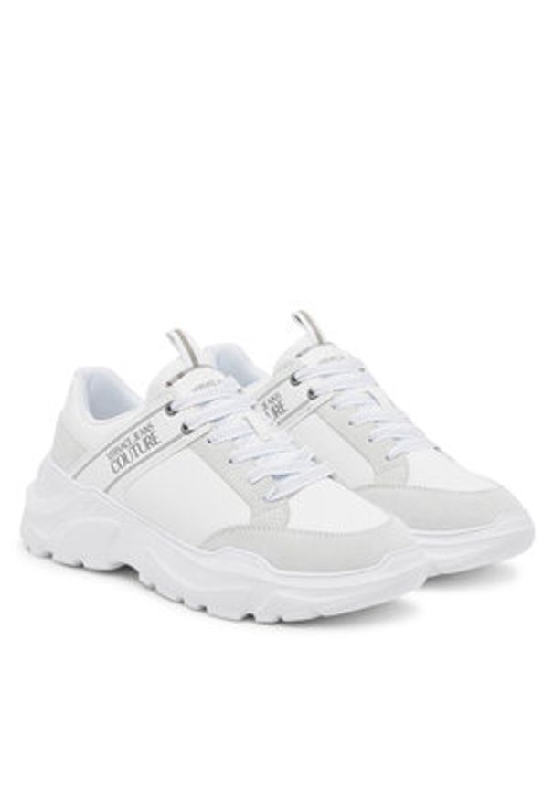 Versace Jeans Couture Sneakersy 79YA3SC2 ZPB30 003 Biały. Kolor: biały. Materiał: skóra