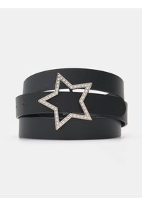 Sinsay - Czarny pasek z ozdobną klamrą w kształcie gwiazdy - czarny. Kolor: czarny #1