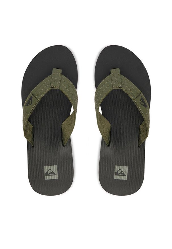 Quiksilver Japonki EO-DUNE CQ10036MGB Zielony. Kolor: zielony. Materiał: skóra