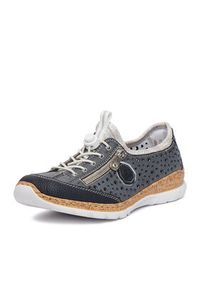 Rieker Sneakersy CEO-N42P6-14 Granatowy. Kolor: niebieski. Materiał: materiał #3
