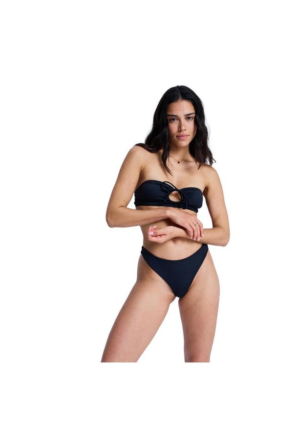 Roxy - Dół bikini dla Kobiety SOLID ESSENTIALS Czarny. Kolor: szary. Materiał: poliester, elastan, tkanina