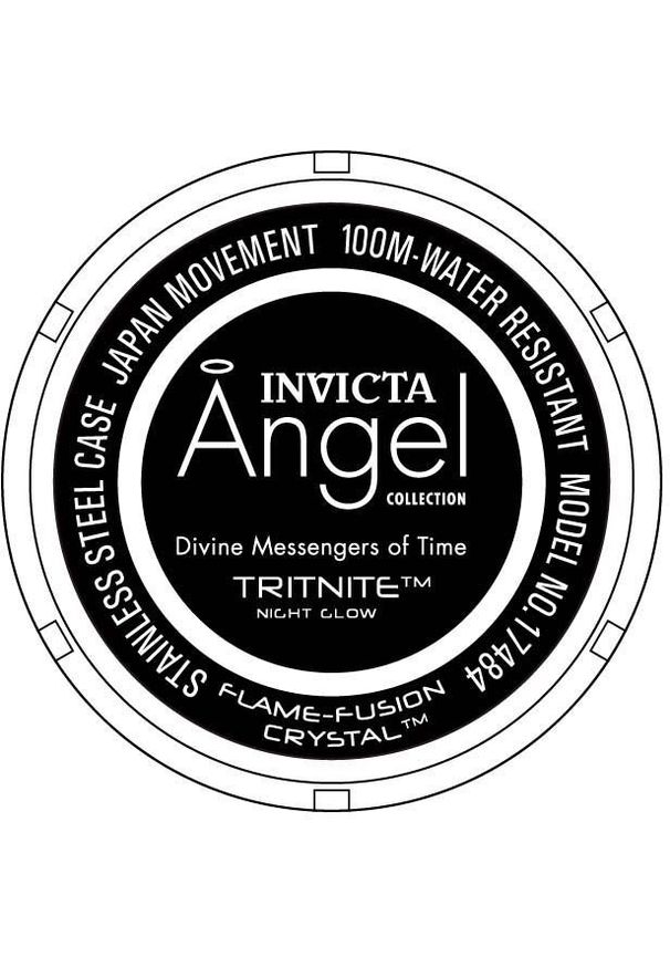 Zegarek Invicta Zegarek Damski Invicta Angel Lady 17484 Quartz Silver Dial Silicone White