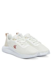 Calvin Klein Jeans Sneakersy Eva Runner L-Up Mix Mesh Logo Ck YW0YW01851 Biały. Kolor: biały. Materiał: materiał #4
