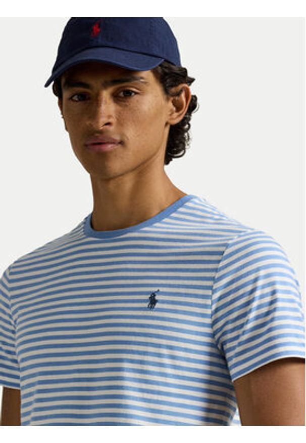 Polo Ralph Lauren T-Shirt 710956828007 Niebieski Regular Fit. Typ kołnierza: polo. Kolor: niebieski. Materiał: bawełna