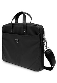 Guess Saffiano Triangle Logo Computer Bag 16” czarny. Kolor: czarny. Materiał: skóra ekologiczna, materiał. Wzór: aplikacja #3