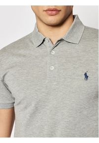 Polo Ralph Lauren Polo 710541705 Szary Slim Fit. Typ kołnierza: polo. Kolor: szary. Materiał: bawełna