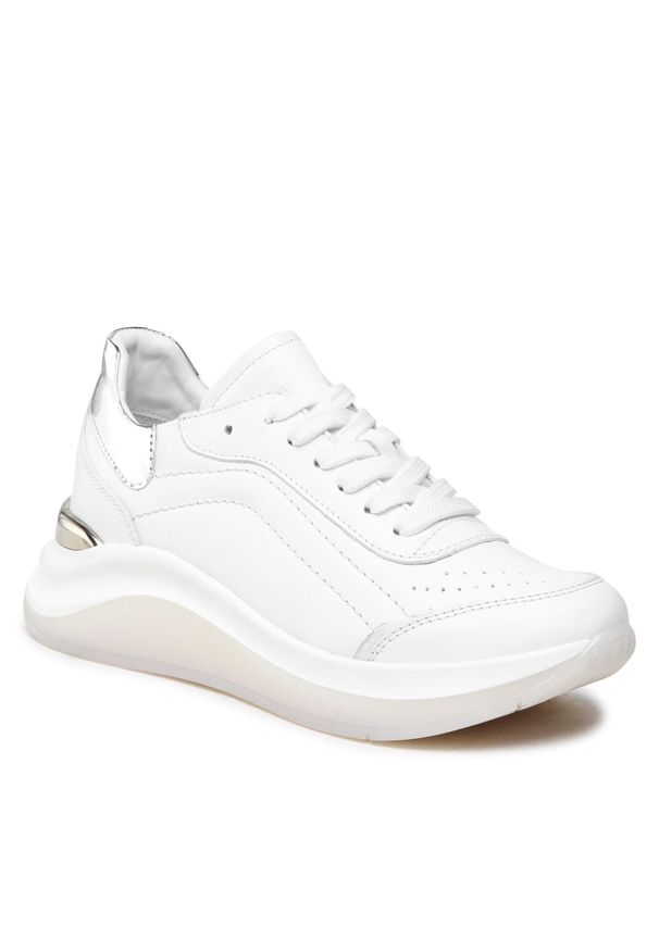 Sneakersy Badura BASSO-02-1 White. Kolor: biały. Materiał: skóra