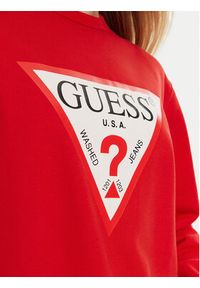 Guess Bluza W2YQ16 KBA11 Czerwony Regular Fit. Kolor: czerwony. Materiał: bawełna #3