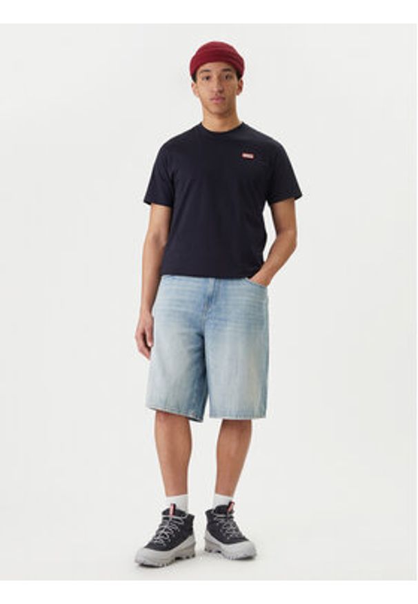 Hunter T-Shirt Essentials HARM0085252 Granatowy Regular Fit. Kolor: niebieski. Materiał: bawełna