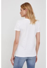 Armani Exchange t-shirt bawełniany kolor biały. Kolor: biały. Materiał: bawełna. Wzór: nadruk #5