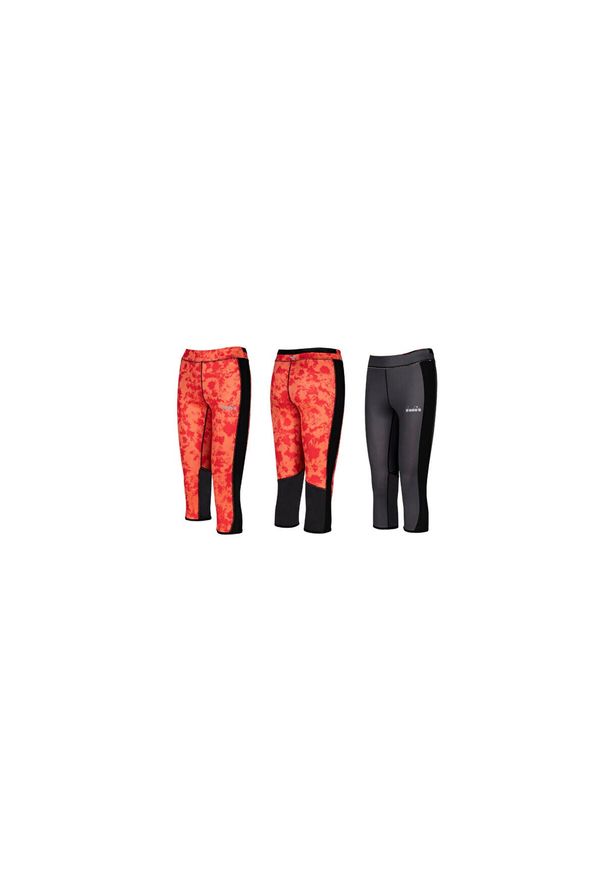 Diadora - Legginsy damskie DIADORA L. 3/4 REVERSIBLE TIGHTS BE ONE. Kolor: czerwony