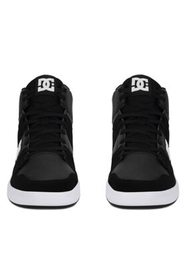 DC Sneakersy CURE HI TOP ADYS400072-BKW Czarny. Kolor: czarny. Materiał: skóra