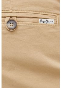 Pepe Jeans szorty MC QUEEN SHORT męskie kolor beżowy. Kolor: beżowy. Materiał: tkanina. Wzór: gładki
