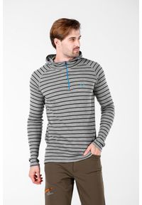 WOOLONA - Bluza Turystyczna Męska Termoaktywna Woolona 100% Merino Thor z Kapturem. Typ kołnierza: kaptur. Kolor: szary. Styl: sportowy. Sport: turystyka piesza