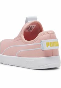 Puma - Buty do chodzenia dla dzieci Courtflex v3 Slip On PUMA Peach Smoothie. Zapięcie: bez zapięcia. Kolor: różowy, niebieski, wielokolorowy. Sport: turystyka piesza