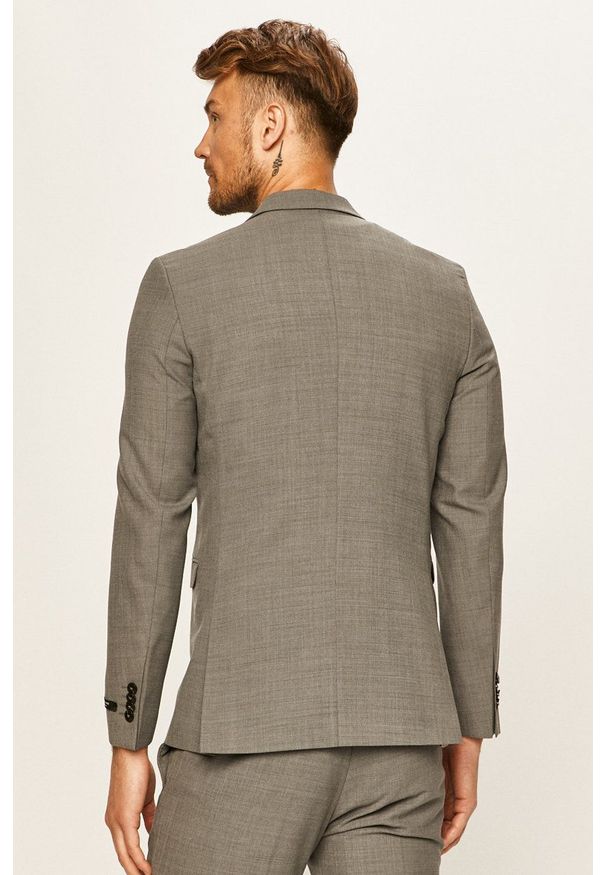 Premium by Jack&Jones - Marynarka. Kolor: szary. Materiał: tkanina. Styl: klasyczny
