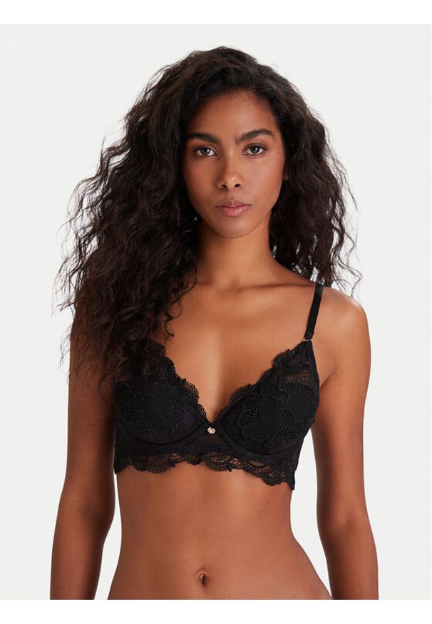 Guess Biustonosz z fiszbiną O5YC03 KCVX0 Czarny. Kolor: czarny. Materiał: syntetyk