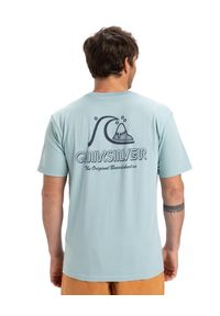 Quiksilver - Koszulka z krótkim rękawem dla Mężczyzn EVO ORIGINAL Niebieski. Kolor: niebieski. Materiał: materiał, bawełna. Długość rękawa: krótki rękaw. Długość: krótkie