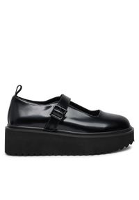 Love Moschino - LOVE MOSCHINO Loafersy JA10456I0LJD0000 Czarny. Kolor: czarny. Materiał: skóra