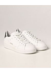 GOLDEN GOOSE - Sneakersy Purestar ze srebrną piętą. Kolor: biały. Materiał: guma. Szerokość cholewki: normalna. Wzór: aplikacja #3