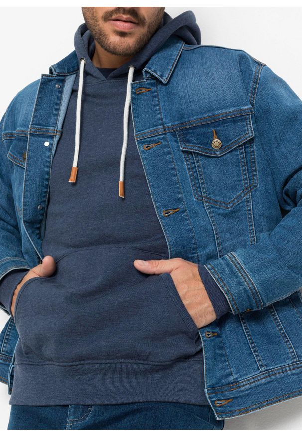 bonprix - Bluza z kapturem. Typ kołnierza: kaptur. Kolor: niebieski