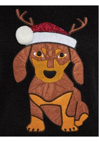 Brave Soul Sweter LKX-230XMASDOG Czarny Regular Fit. Kolor: czarny. Materiał: wiskoza #5