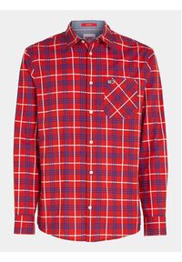 Tommy Jeans Koszula Small Check DM0DM16608 Czerwony Regular Fit. Kolor: czerwony. Materiał: bawełna #7