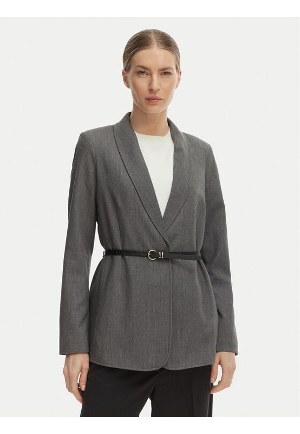 Vero Moda Marynarka Tahia 10339989 Szary Regular Fit. Kolor: szary. Materiał: syntetyk